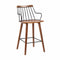 Armen Living Barstool Armen Living | Micah Walnut and Metal Modern 26" Counter Height Bar Stool | LCMIBAWA26