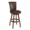 Armen Living Barstool Armen Living - Raleigh 26" Counter Height Swivel Wood Barstool in Chestnut Finish and Kahlua Faux Leather | LCRABASIKACH26