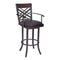 Armen Living Barstool Armen Living | Tahiti 30" Arm Barstool in Auburn Bay finish with Brown Pu upholstery | LCTA30ARBABR