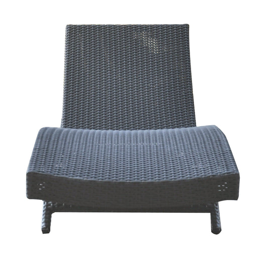 Armen Living Outdoor Chaise Lounge Armen Living | Cabana Outdoor Adjustable Wicker Chaise Lounge Chair | LCCALOBL