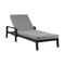 Armen Living Outdoor Chaise Lounge Armen Living | Cayman Outdoor Patio Adjustable Chaise Lounge Chair in Aluminum with Grey Cushions | LCCCLOBL