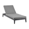 Armen Living Outdoor Chaise Lounge Armen Living | Menorca Outdoor Patio Adjustable Chaise Lounge Chair in Aluminum with Grey Cushions | LCMQLOGR