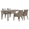 Armen Living Outdoor Dining Set Armen Living | Grenada 5 Piece Gray Aluminum Outdoor Dining Set with Gray Fabric | SETODGDDIGR5