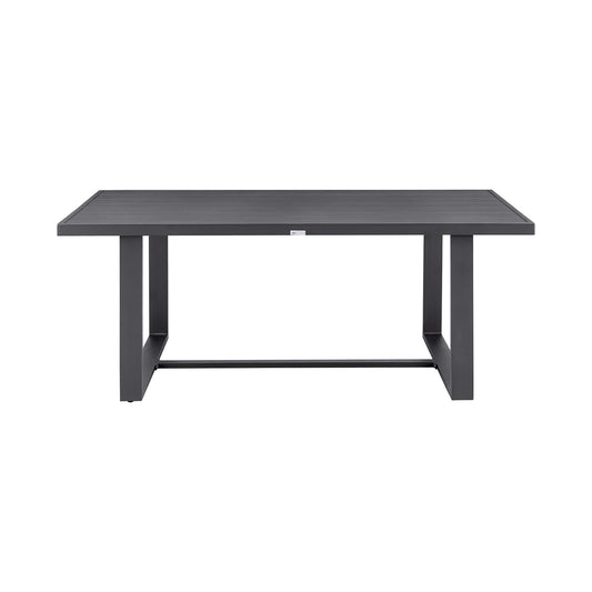 Armen Living Outdoor Dining Table Armen Living | Menorca Outdoor Patio Dining Table in Aluminum | LCMQDIGR