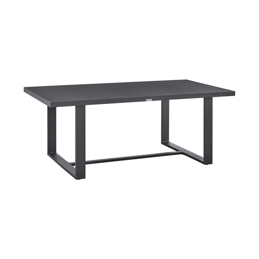 Armen Living Outdoor Dining Table Armen Living | Menorca Outdoor Patio Dining Table in Aluminum | LCMQDIGR