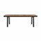 Armen Living Outdoor Dining Table Armen Living | Nofi Outdoor Patio Dining Table in Charcoal Finish with Teak Wood Top | LCNODIGR