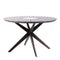 Armen Living Outdoor Dining Table Armen Living | Oasis Outdoor Dark Eucalyptus Wood and Concrete Round Dining Table | LCOADIWDDK