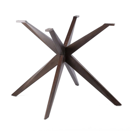 Armen Living Outdoor Dining Table Armen Living | Oasis Outdoor Dark Eucalyptus Wood and Concrete Round Dining Table | LCOADIWDDK