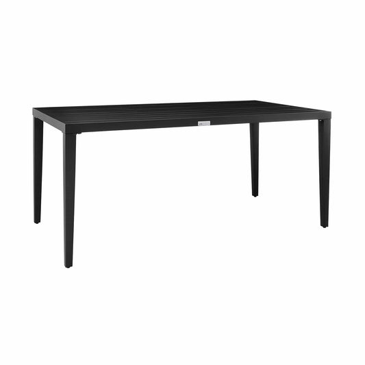 Armen Living Outdoor Dining Table Armen Living | Palma Outdoor Patio Dining Table in Aluminum | LCPFDIBL