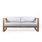 Armen Living Outdoor Sofa Armen Living | Paradise Outdoor Light Eucalyptus Wood Sofa with Grey Cushions | LCPRSOLALT