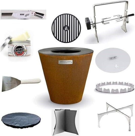 Arteflame Arteflame ONE20-L One Series 22 1/2 Inch Grill and Home Chef Max Bundle with 10 Grilling Accessories