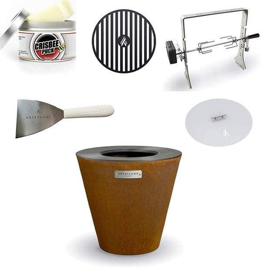 Arteflame Arteflame ONE20-M One Series 22 1/2 Inch Grill and Home Chef Max Bundle with 5 Grilling Accessories