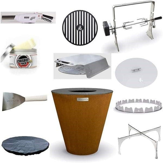 Arteflame Arteflame ONE30-L One Series 30 Inch Grill and Home Chef Max Bundle with 10 Grilling Accessories