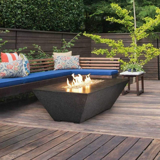 Athena Fire Pit Olympus 60" Rectangular Concrete Fire Pit | Grand Canyon Gas Logs | ORECFT-603018 | Propane or Natural Gas