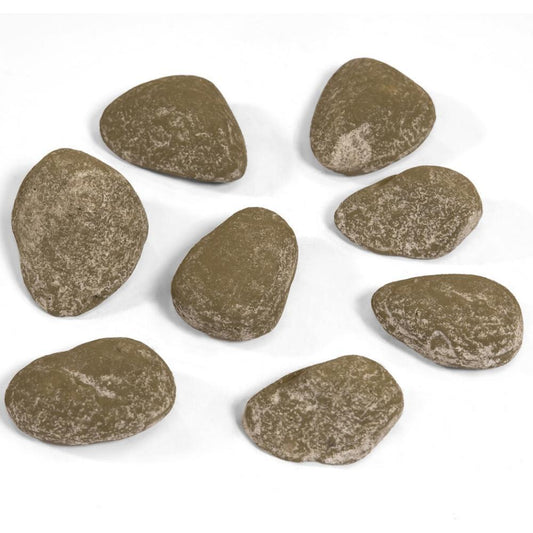 Athena River Stone Set Brown Colorado river stone set for electric fireplaces