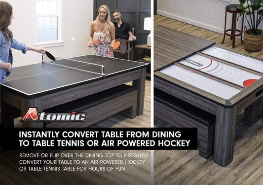 Atomic Gameroom ATOMIC - 84" Northport Air Hockey - TT - 3-In-1 Dining Table - G05305W