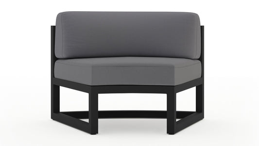 Harmonia Living - Avion Curve Seat - Black (pack of 2) | AVN-BK-CRVS