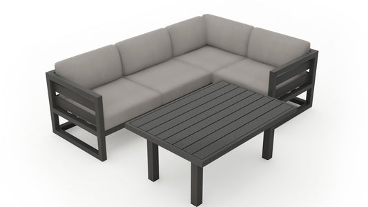 Harmonia Living - Avion Classic 5 Piece Sectional Set - Slate | AVN-SL-SET203