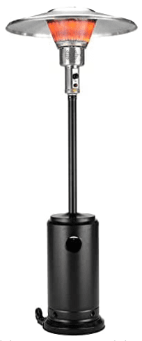 90" Tall Commercial Patio Heater in Black | BURN-2400-BLK