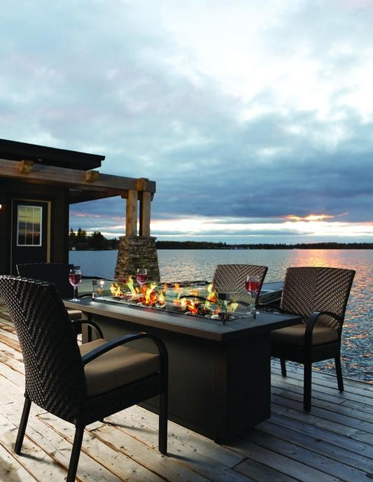 Barbara Jean Fire Table Barbara Jean - Outdoor Fire Table - Body (use 24" Burner)
- Black with Brown End Doors