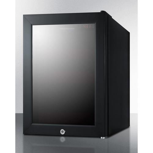 BEAUTIFRIDGE All-Refrigerators BeautiFridge 14" 0.85 cu.ft. Black with Glossy Ruby Trays & Mirror-Tinted Glass Door Cosmetics Refrigerator