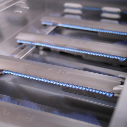 Blaze Gas Grill 32" 4 Burner with Red knob Lights and Interior Lights