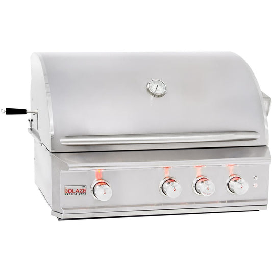 Blaze Gas Grills Blaze Professional LUX 34-Inch 3-Burner | Free Standing | Natural Gas or Propane | Gas Grill With Rear Infrared Burner - BLZ-3PRO