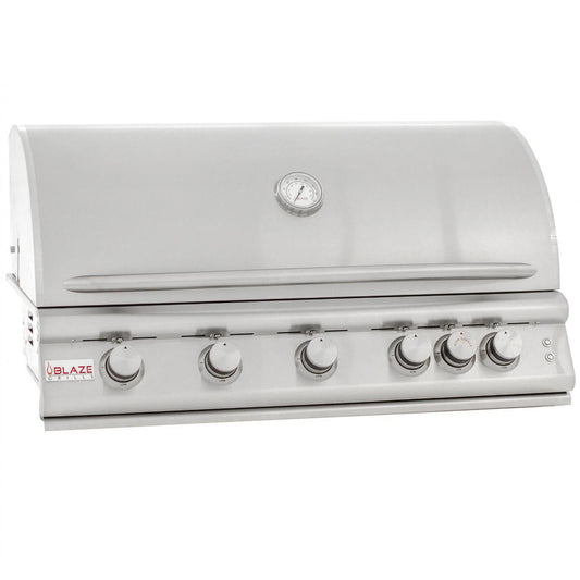 Blaze Gas Grills Propane 40" 5 Burner with Red knob Lights and Interior Lights LP/ NG