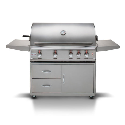 Blaze Gas Grills Propane Blaze Professional LUX 44-Inch 4-Burner | Free Standing | Natural Gas or Propane | Gas Grill With Rear Infrared Burner - BLZ-4PRO