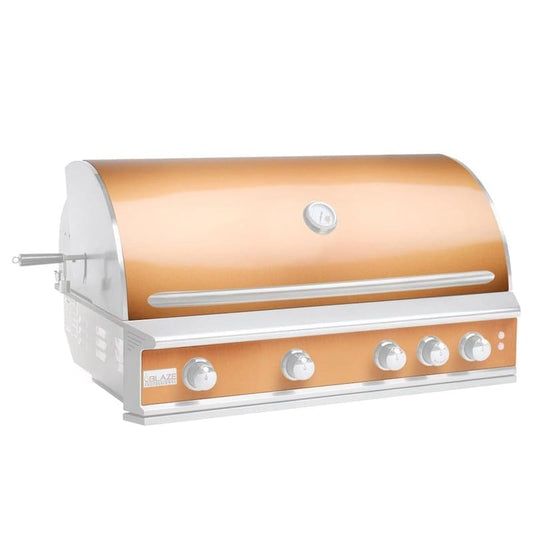 Blaze Electric Smoker Blaze 4 Burner Professional LUX Grill Skin & Control Panel Cover - Rose Gold / Copper - BLZ-4PROSK-RG