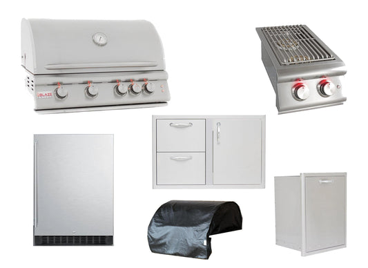 Blaze Outdoor Kitchen Package Blaze 7-Piece 32-Inch Outdoor Kitchen Package