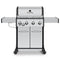 Broil King Freestanding Grill Broil King BR-S440 Baron S440 Pro Stainless Steel Infrared 4-Burner Gas Grill with Side Burner, 57-Inches