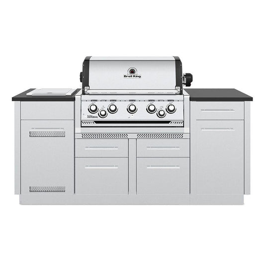 Broil King Freestanding Grill Broil King IMP-S590i Imperial S590i Stainless Steel 5-Burner Gas Grill Island, 79-Inches
