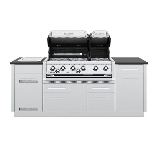 Broil King Freestanding Grill Broil King IMP-S690i Imperial S690i Stainless Steel 6-Burner Gas Grill Island, 86-Inches