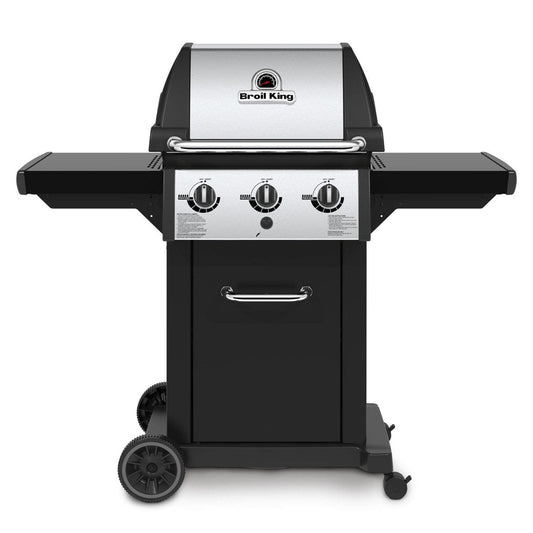 Broil King Freestanding Grill Broil King MON-320 Monarch 320 3-Burner Grill on 2-Wheel Cart, 22-Inches