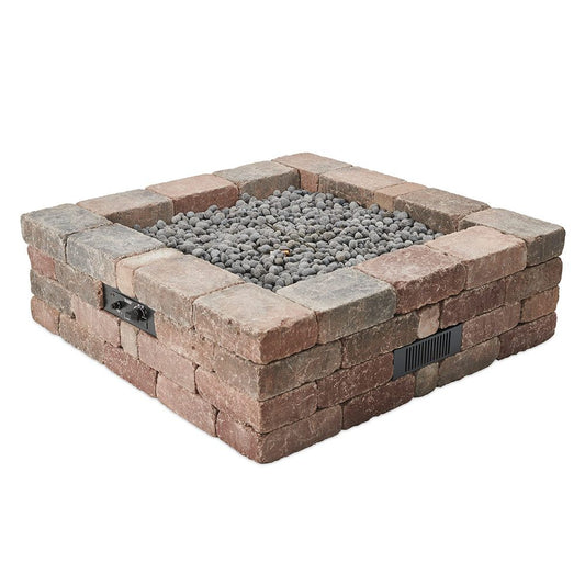 Outdoor Greatroom - Bronson Block Square Gas Fire Pit Kit - BRON5151-K