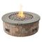Outdoor Greatroom - Bronson Block Round Gas Fire Pit Kit - BRON52-K