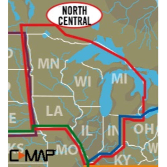 C-MAP Marine/Water Sports : Maps Lowrance C-MAP Lakes North Central Max-N+