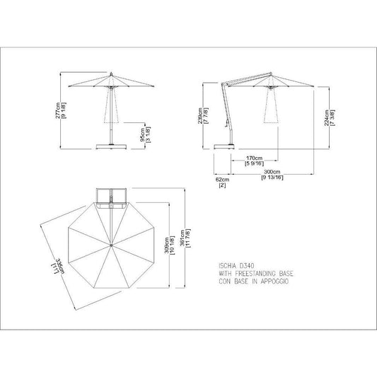 FIM - C340 Octagonal (8-rib) canopy 11.5' diagonal | C-Series | Peppercorn Brown & Silver