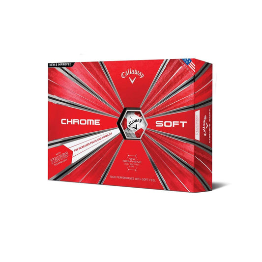 Callaway Golf : Balls Callaway Chrome Soft Truvis Golf Ball 12-Pack Red White