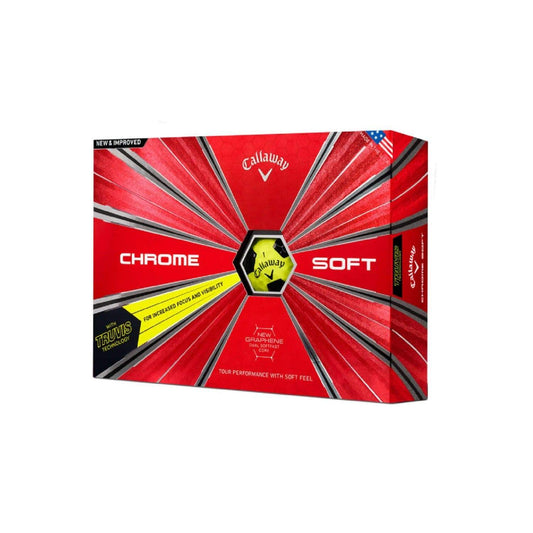 Callaway Golf : Balls Callaway Chrome Soft Truvis Golf Ball 12-Pack Yellow Black