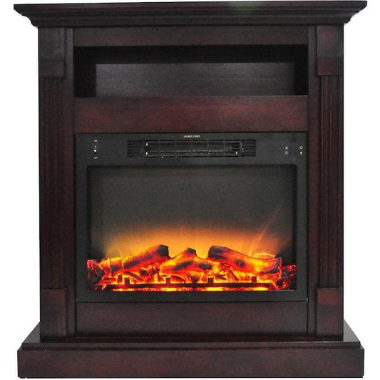 Cambridge Cambridge 33.9-in W Mahogany Fan-Forced Electric Fireplace