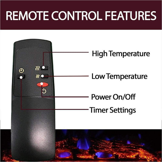 Cambridge Cambridge 48-In. Belcrest Traditional Faux Brick Electric Fireplace Mantel with Enhanced Log Display, White and Mahogany