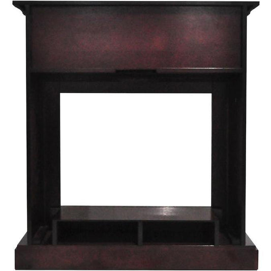Cambridge Cambridge Sienna 34-In. Electric Fireplace Heater with Mahogany Mantel, Enhanced Log Display, Multi-Color Flames, and Remote Control