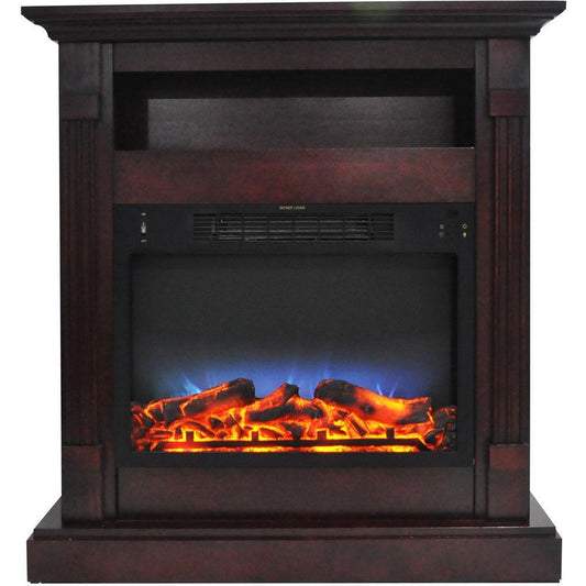Cambridge Cambridge Sienna 34 In. Electric Fireplace w/ Multi-Color LED Insert and Mahogany Mantel