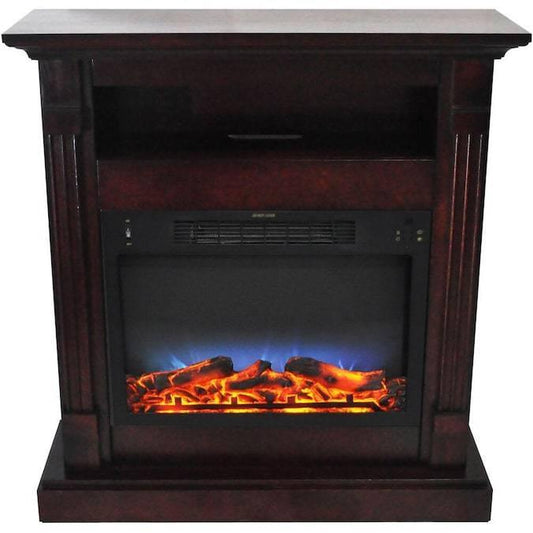 Cambridge Cambridge Sienna 34 In. Electric Fireplace w/ Multi-Color LED Insert and Mahogany Mantel