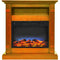 Cambridge Cambridge Sienna 34 In. Electric Fireplace w/ Multi-Color LED Insert and Teak Mantel