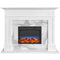 Cambridge Electric Fireplace Cambridge Sofia 57-In. Electric Fireplace w/ Multi-Color LED Electric Fireplace Insert and White Mantel