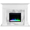 Cambridge Electric Fireplace Cambridge Sofia 57-In. Electric Fireplace with Multi-Color Crystal Insert and White Mantel
