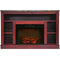 Cambridge Electric Fireplace Cherry Cambridge Seville Electric Fireplace Heater with 47-In. Cherry TV Stand, Enhanced Log Display, Multi-Color Flames, and Remote Control